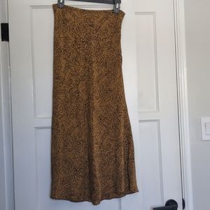 Whimsy + Row Diana skirt in Tan Lady print
